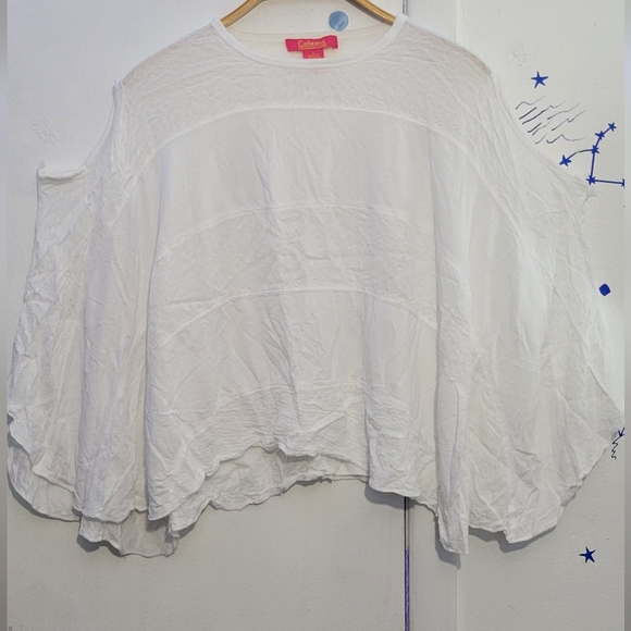 Catherine Malandrino Tops - Catherine Malangrino Cold Shoulder Boho Top Size Large